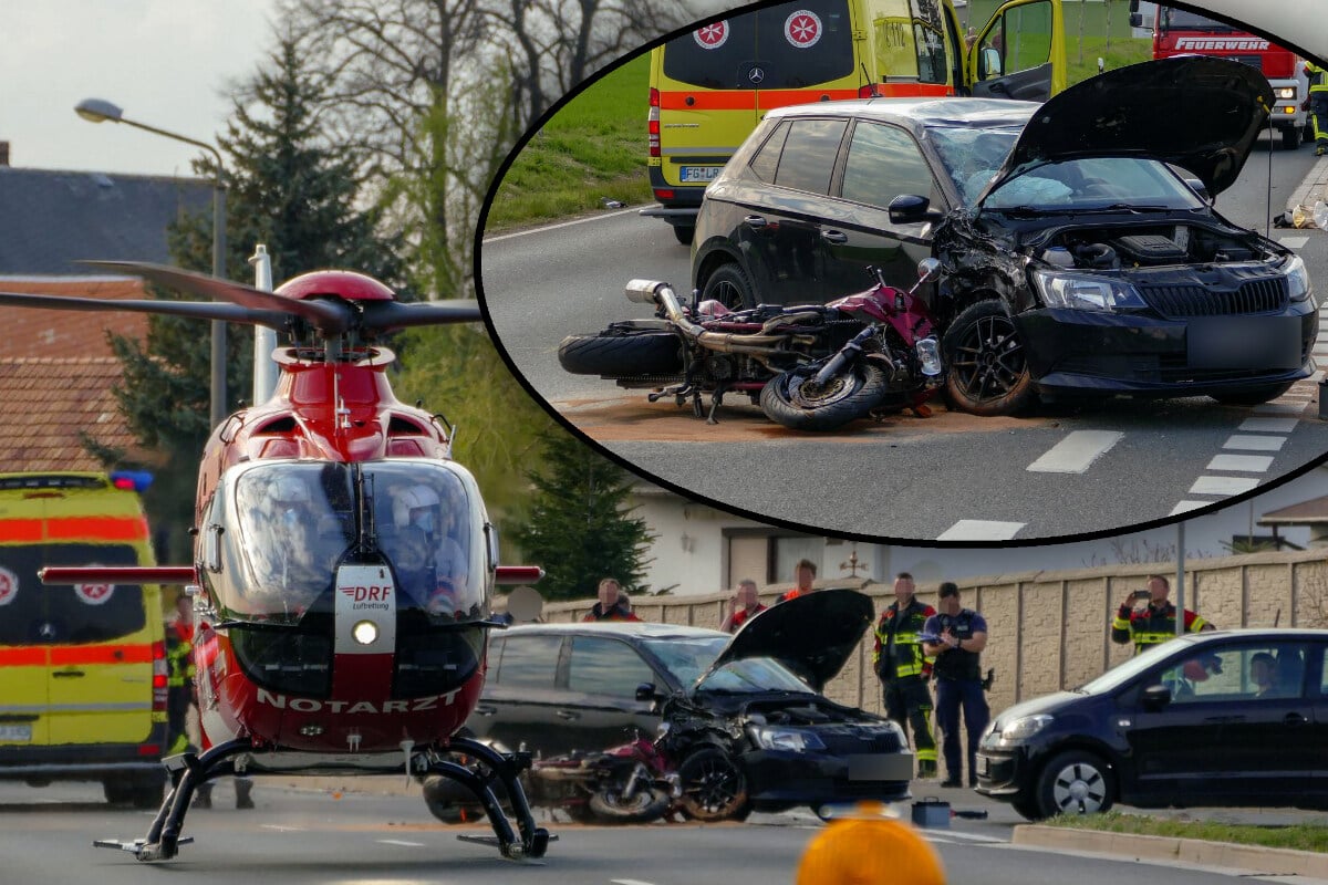 Chemnitz: Beim Linksabbiegen - Skoda-Fahrerin Kracht Mit Biker Zusammen