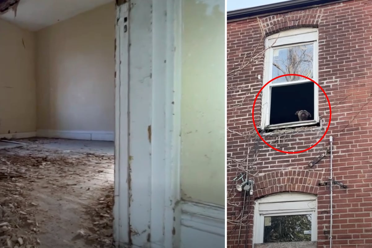Frau geht an verlassenem Haus vorbei: Dann erblickt sie plöt