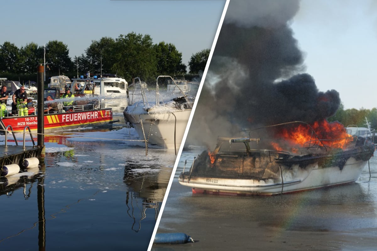 Großeinsatz im Hafen: Mehrere Boote in Flammen, 60 Menschen gerettet!