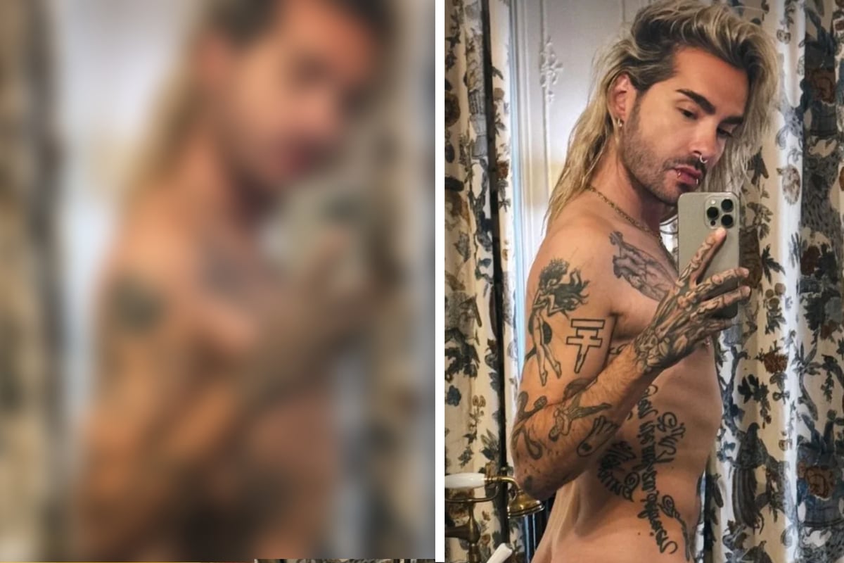 Bill Kaulitz lässt sich nackt im Fotostudio ablichten