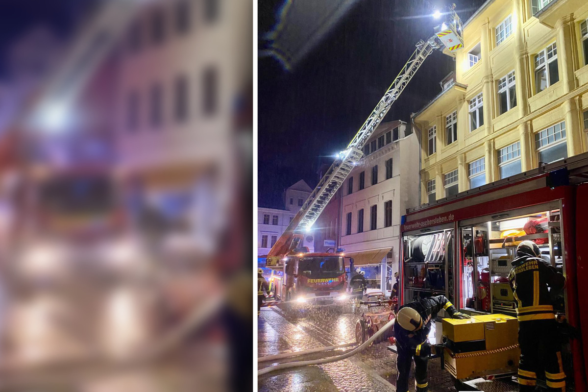 Mehrfamilienhaus brennt im Salzlandkreis: Feuerwehr rettet Bewohner und Haustiere!