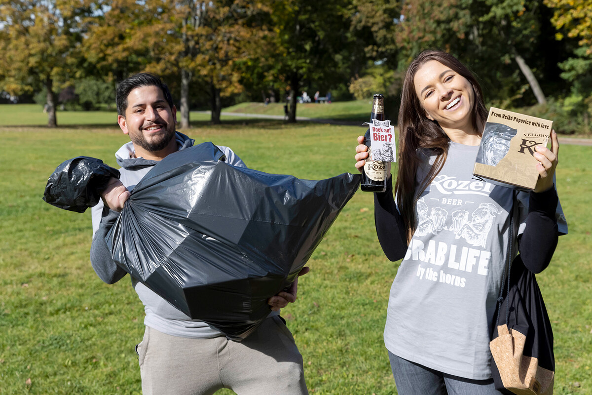 Werbeaktion macht den Alaunpark sauber: Müllsammler werden mit Bier belohnt