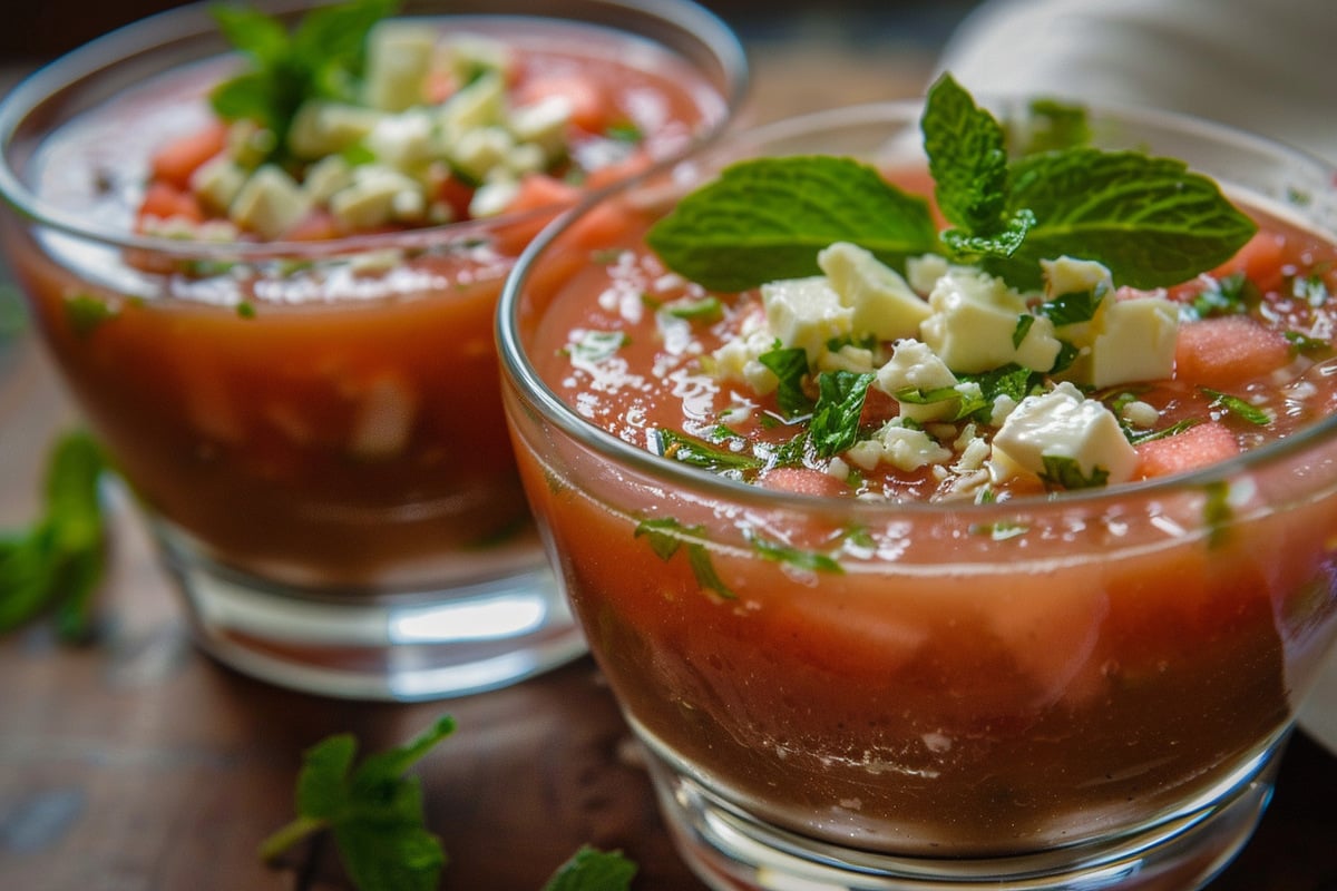 Rezept des Tages: Wassermelonen-Gazpacho mit Feta und Minze