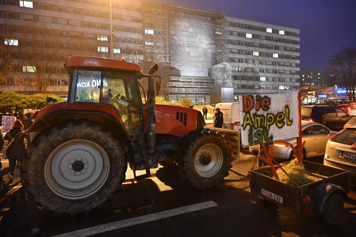 Bauernproteste: Kundgebung in Chemnitz beendet, Sperrung aufgehoben