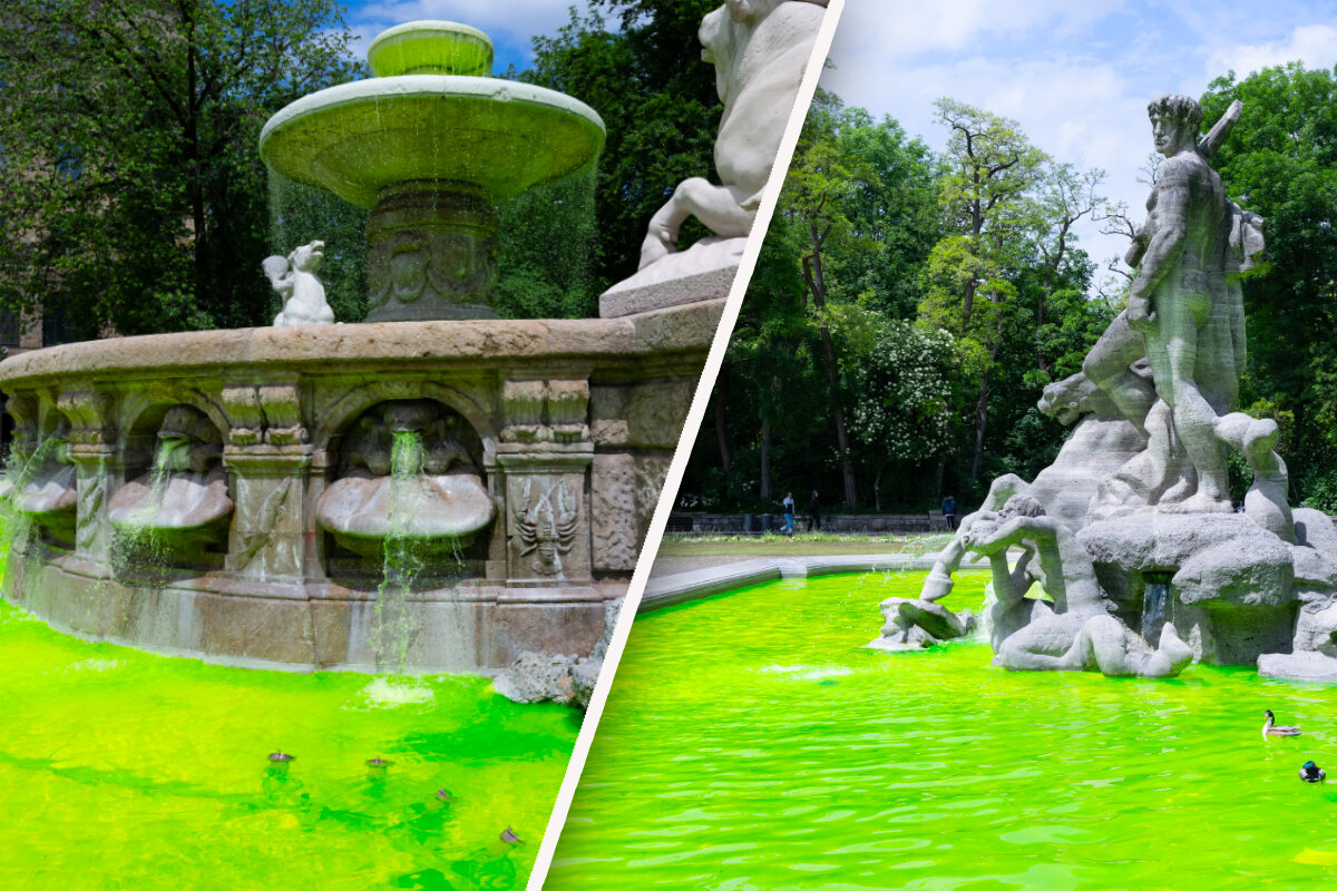 Giftgrünes Wasser in Münchner Brunnen! Was ist hier passiert?