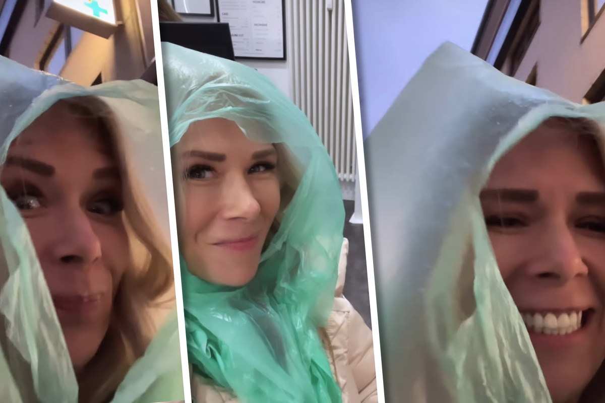 Kurioser Friseur-Besuch bei Tanja Szewczenko: Plötzlich läuft sie mit Mülltüte auf dem Kopf aus dem Salon