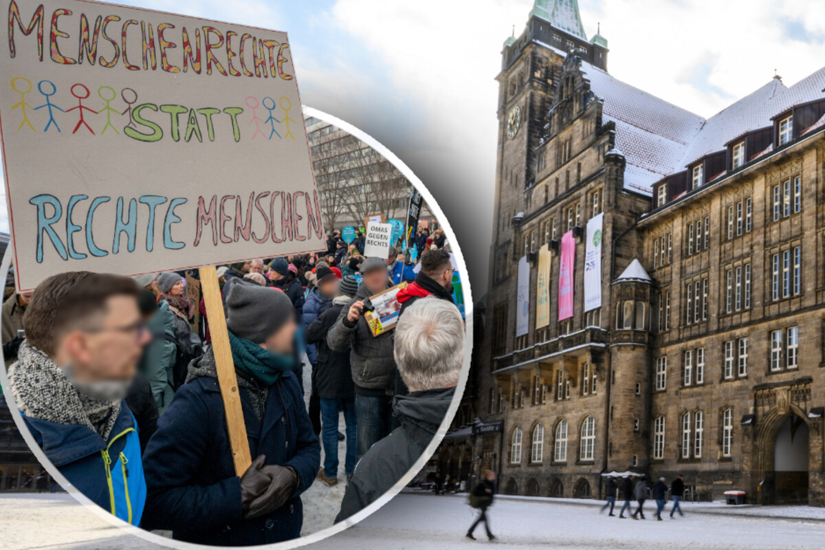 Für Demokratie, gegen Rechtsextremismus: Chemnitzer wollen heute ein Zeichen vorm Rathaus setzen
