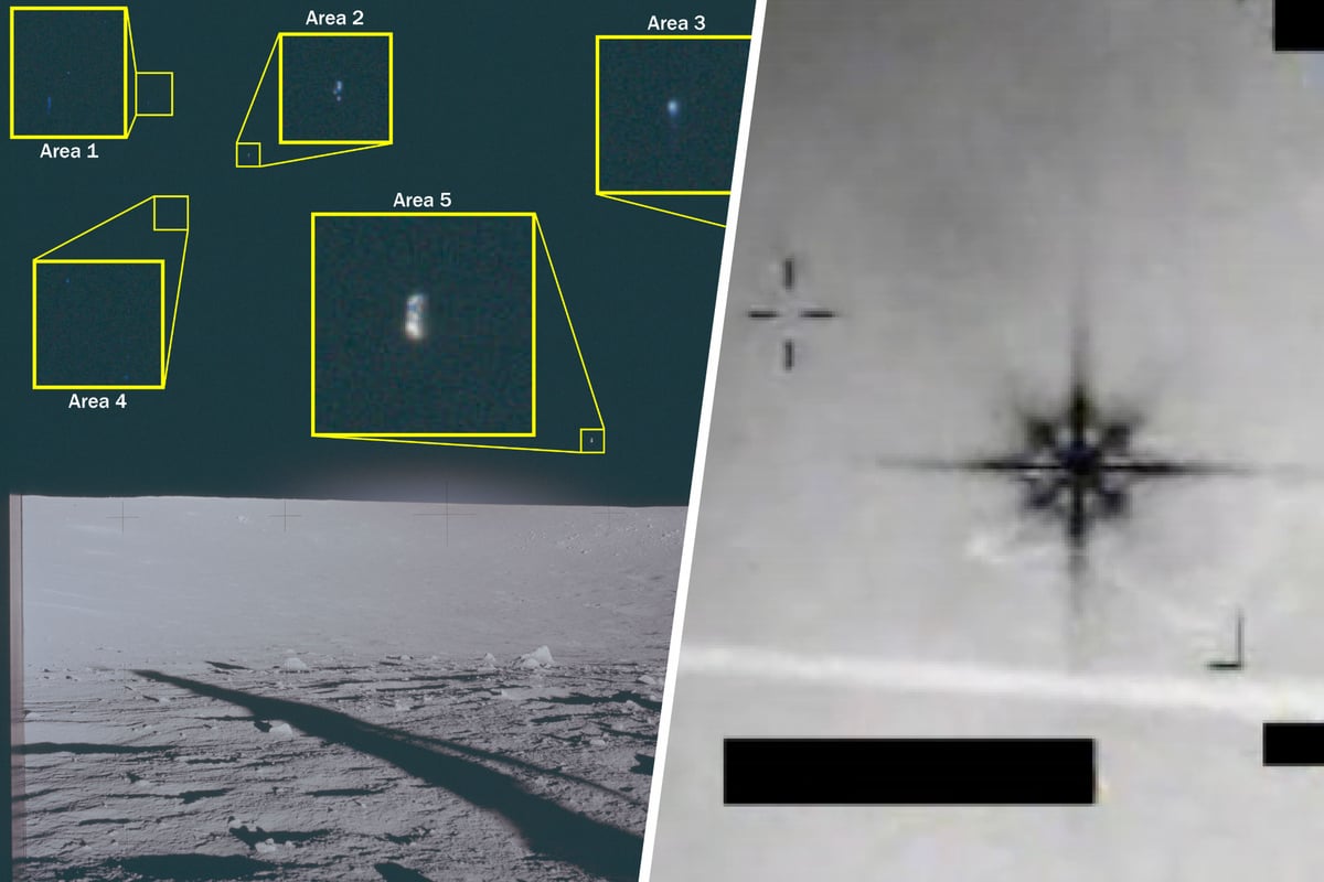 Was ist das? Bislang geheime UFO-Akten zeigen mysteriöse Objekte am Himmel und auf Mond
