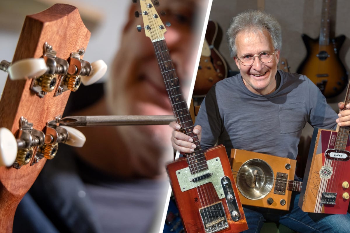 Sachse baut Gitarren aus Zigarrenkisten