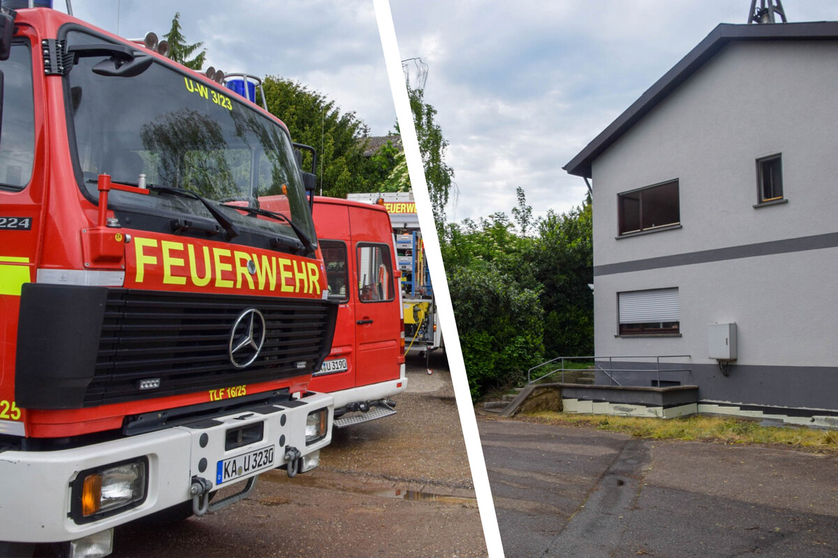 Tödlicher Wohnhaus-Brand bei Karlsruhe: Frau überlebt nicht!