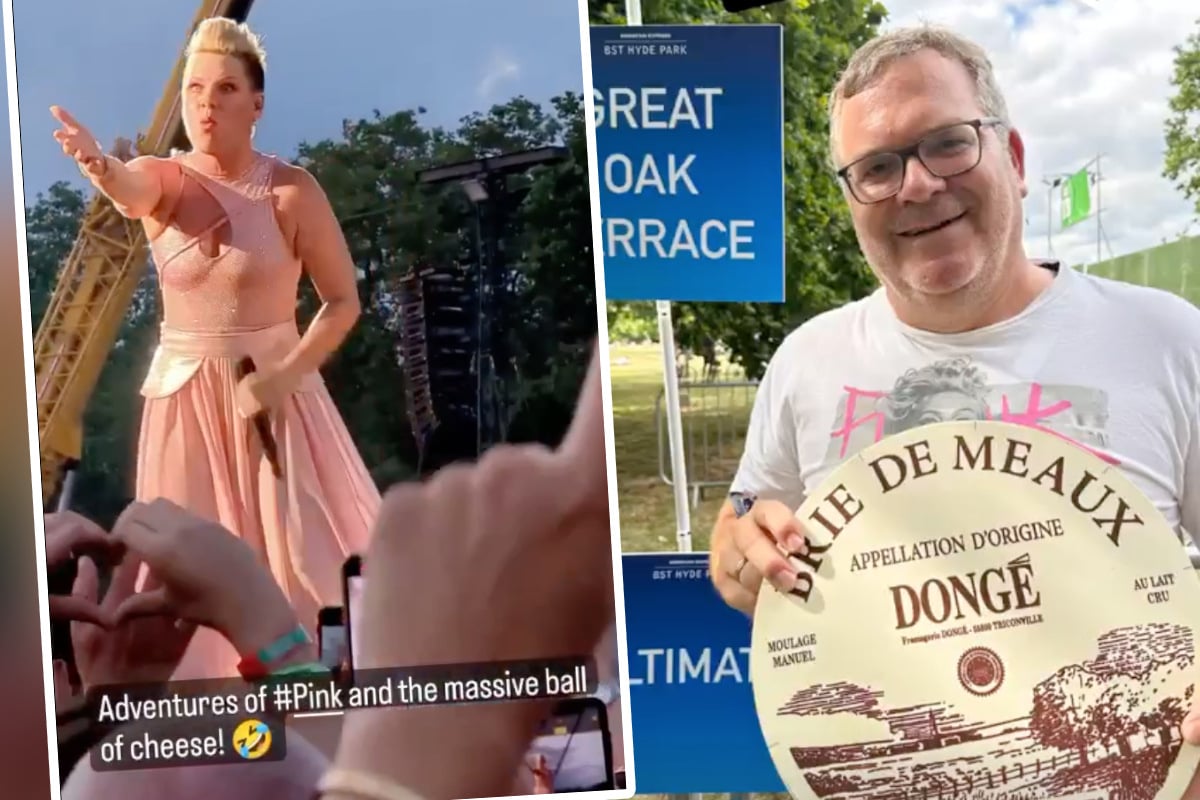 Er hat's wieder getan! Elton beschenkt Pink mit riesigem Käserad