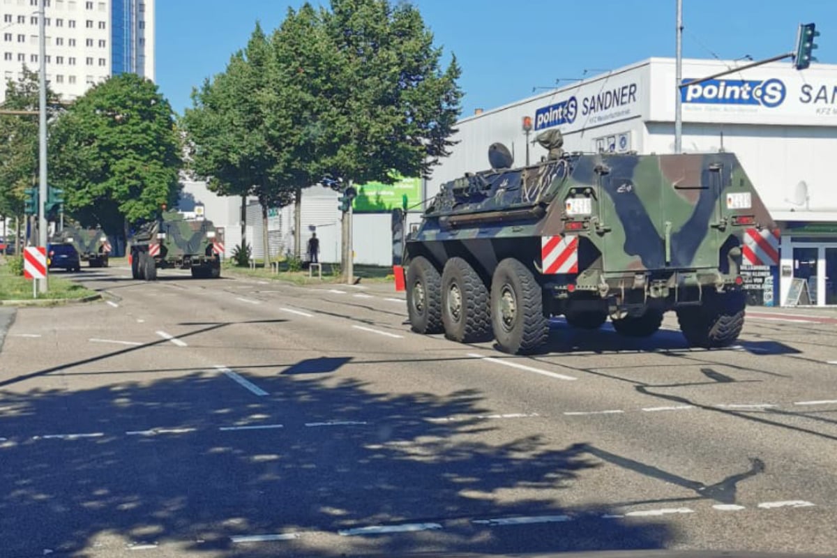 Panzer in Chemnitz unterwegs: Darum rollen die Militärfahrzeuge durch die Stadt