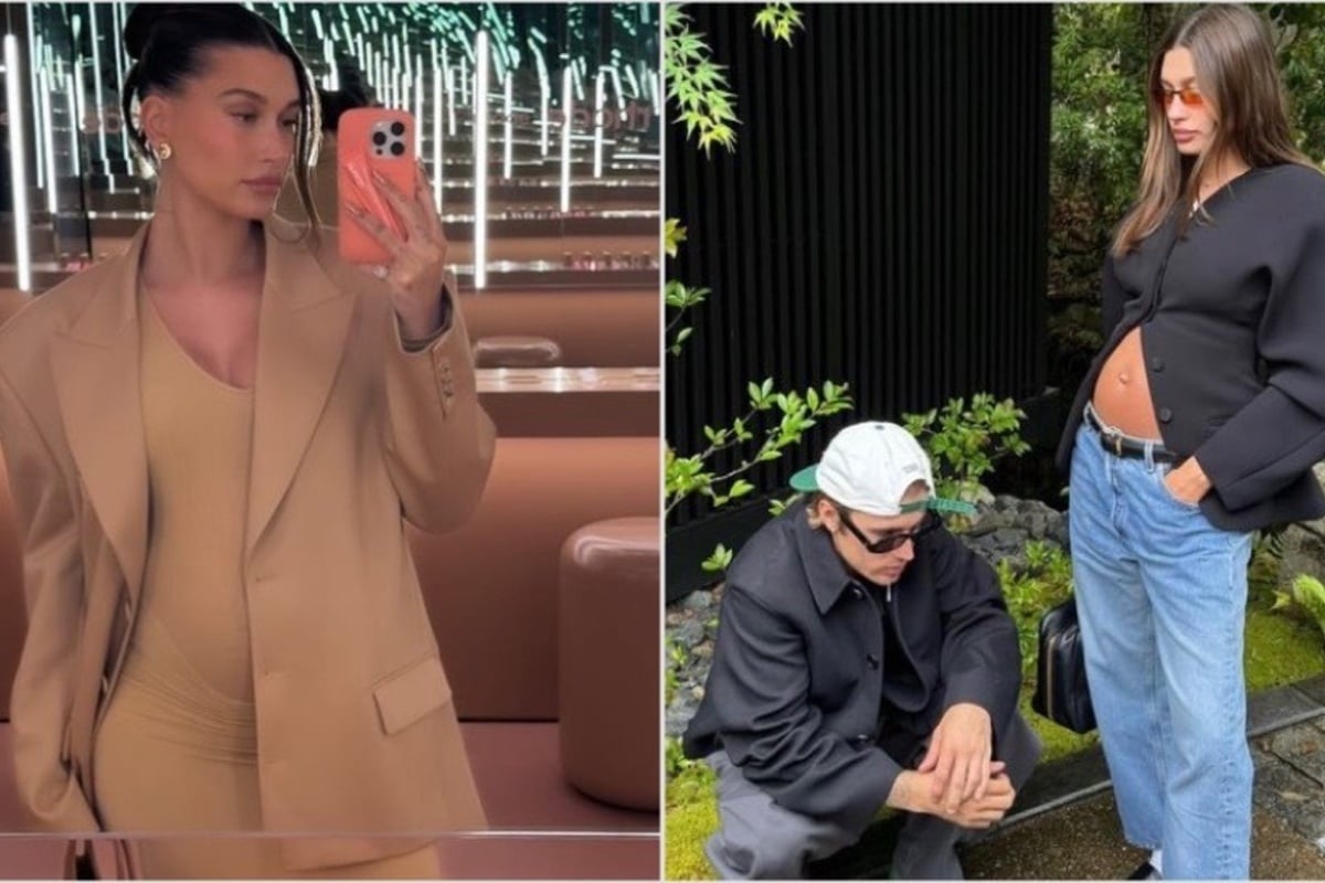 Hailey Bieber bares baby bump in trio of chic maternity snaps in NYC