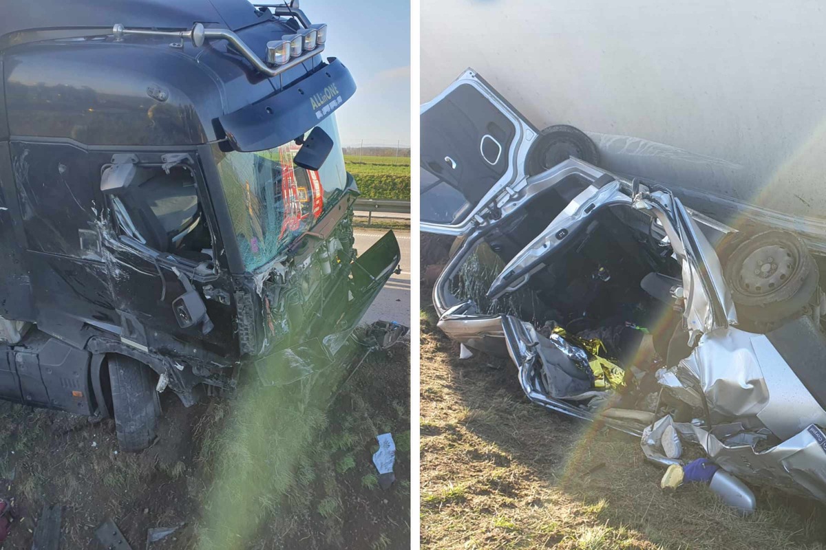 Tragischer Unfall: Lkw und Bus stoßen zusammen, drei Tote - Autobahn stundenlang gesperrt