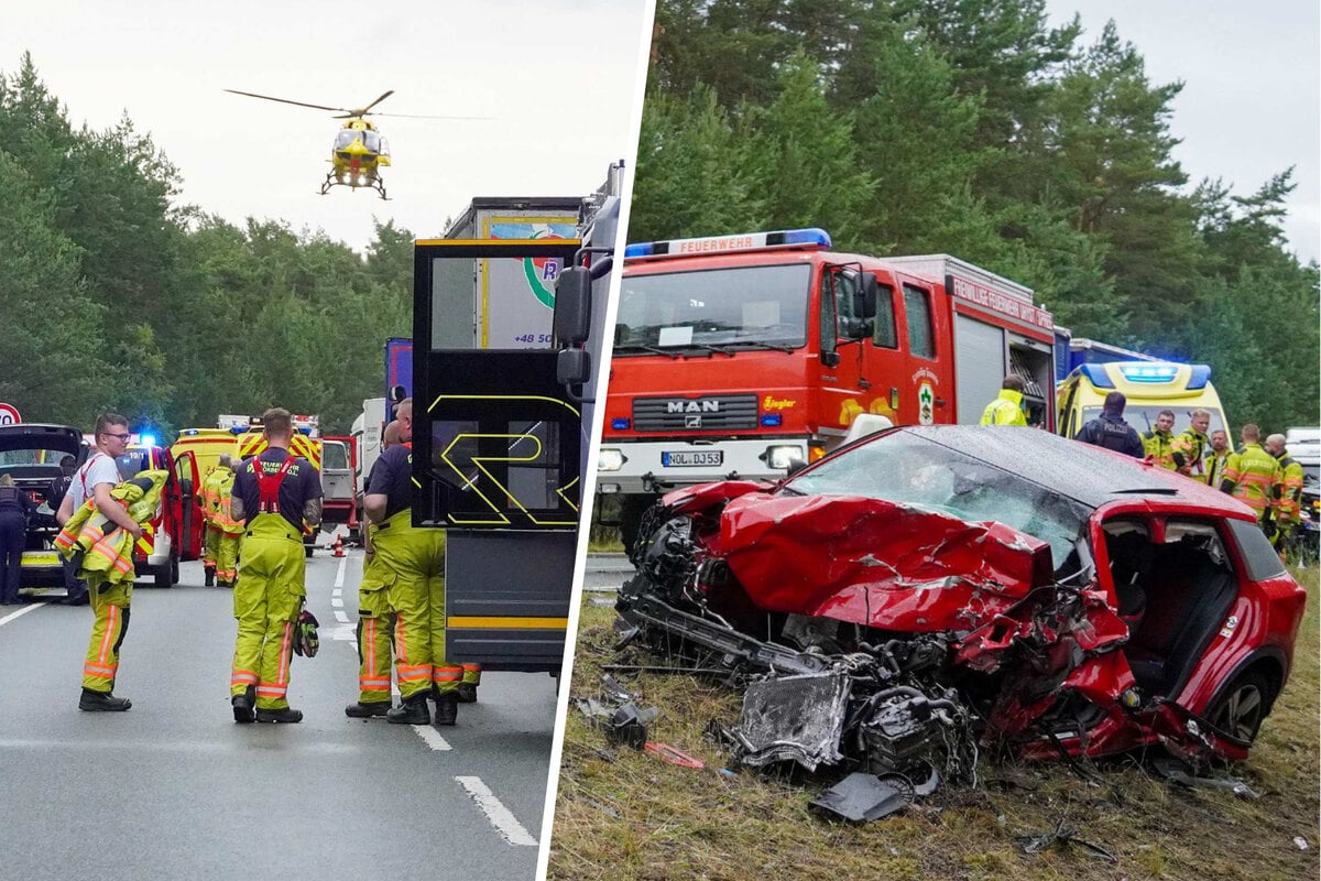 Tr-mmerfeld-nach-F-nfer-Karambolage-in-Sachsen-Vier-Menschen-verletzt