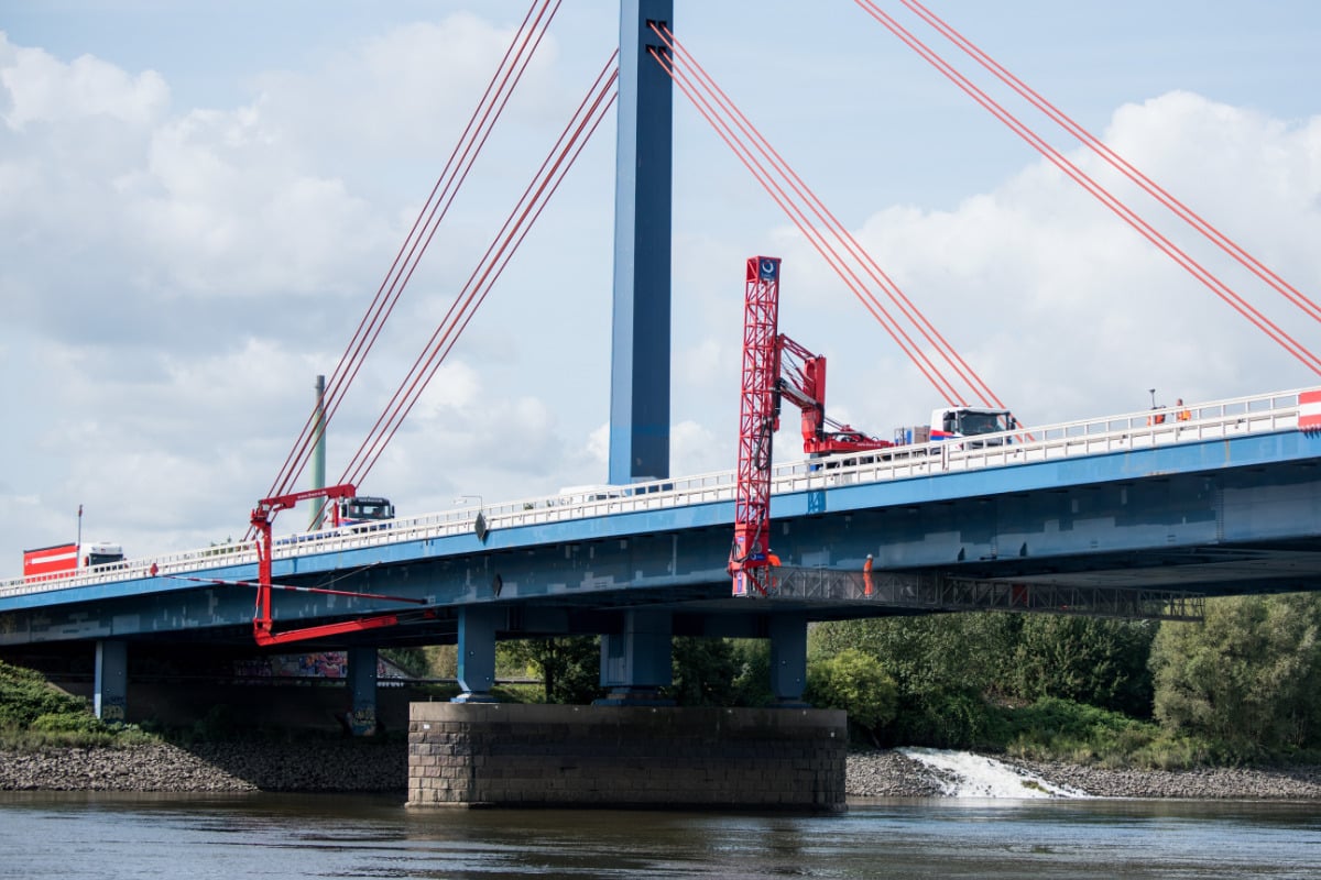 A1 in Hamburg: Erneut Baustelle auf der Norderelbbrücke