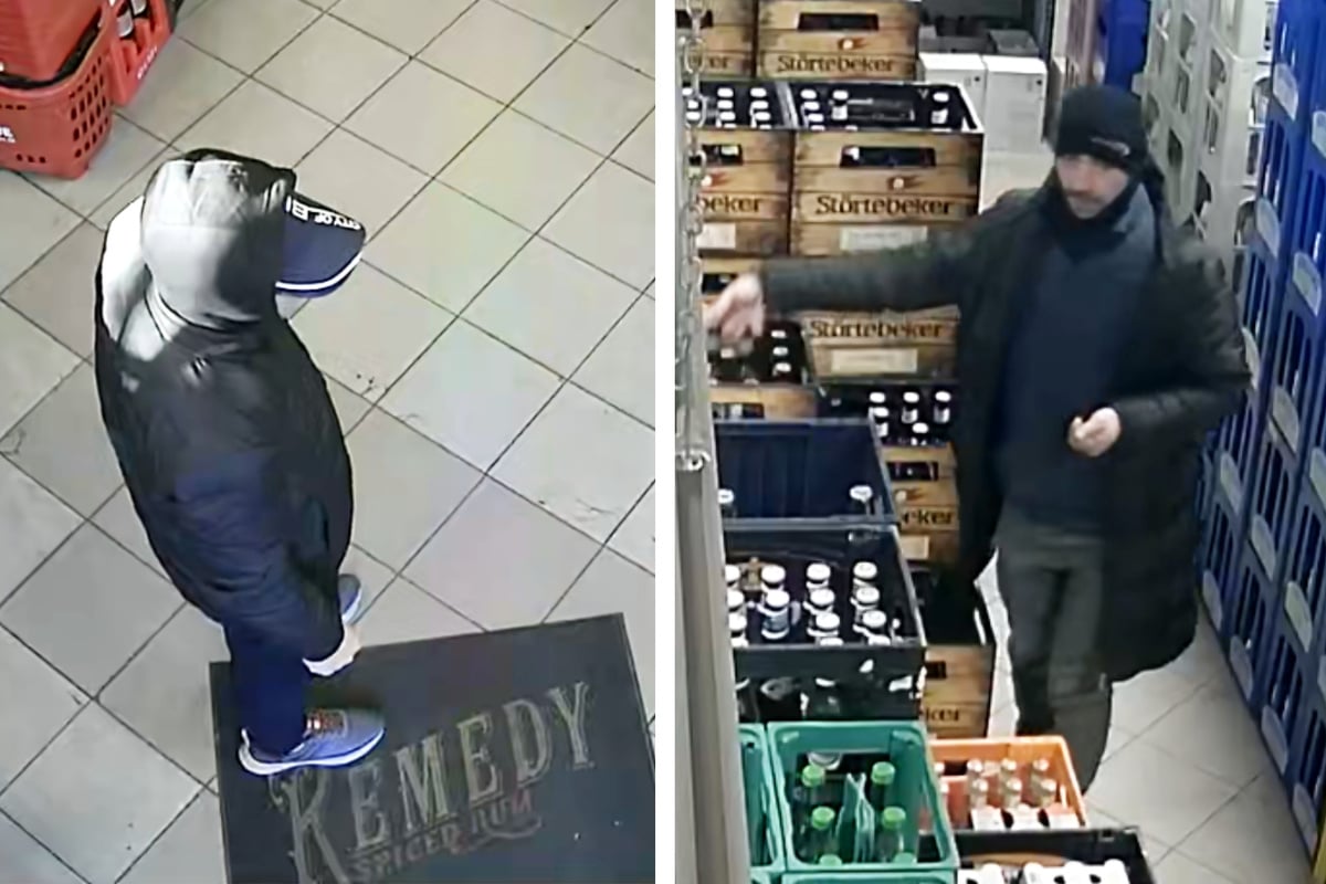 Wodka gestohlen und Messer gezückt: Wer kennt diese Männer?