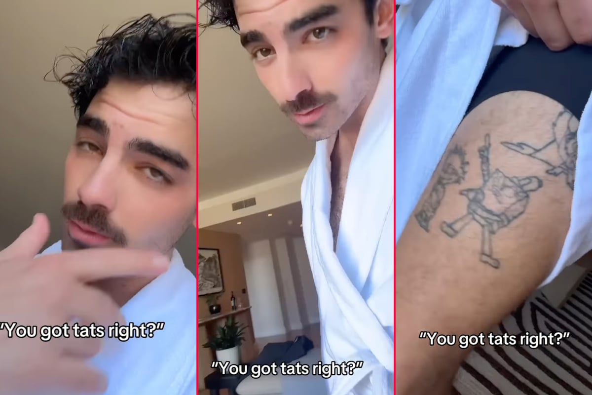 Joe Jonas Reveals Cheeky '90s Cartoon-inspired Thigh Tattoos In New Video