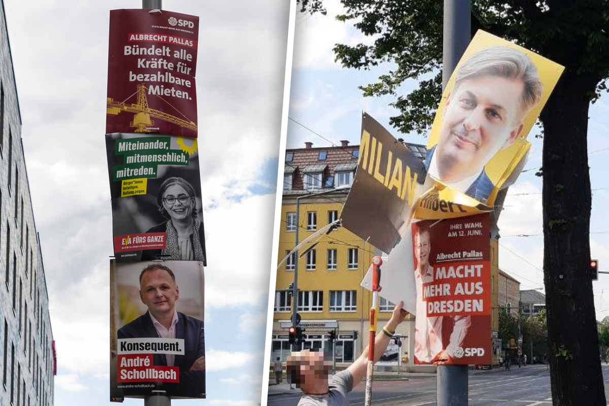 Jetzt wird's teuer! Dresdner Rathaus kassiert nach der OB-Wahl Plakatsünder ab