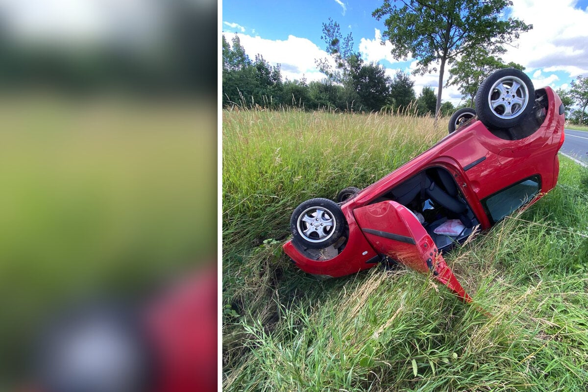 Kopfüber in den Straßengraben: Ein Verletzter nach Crash im Harz