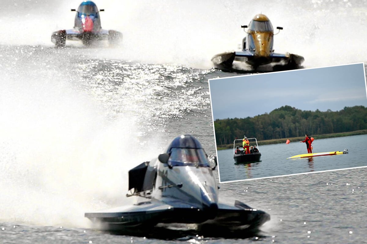 Speedboot Rennen Dramatisches Finale bei der Speedboot-Weltmeisterschaft in Weißwasser