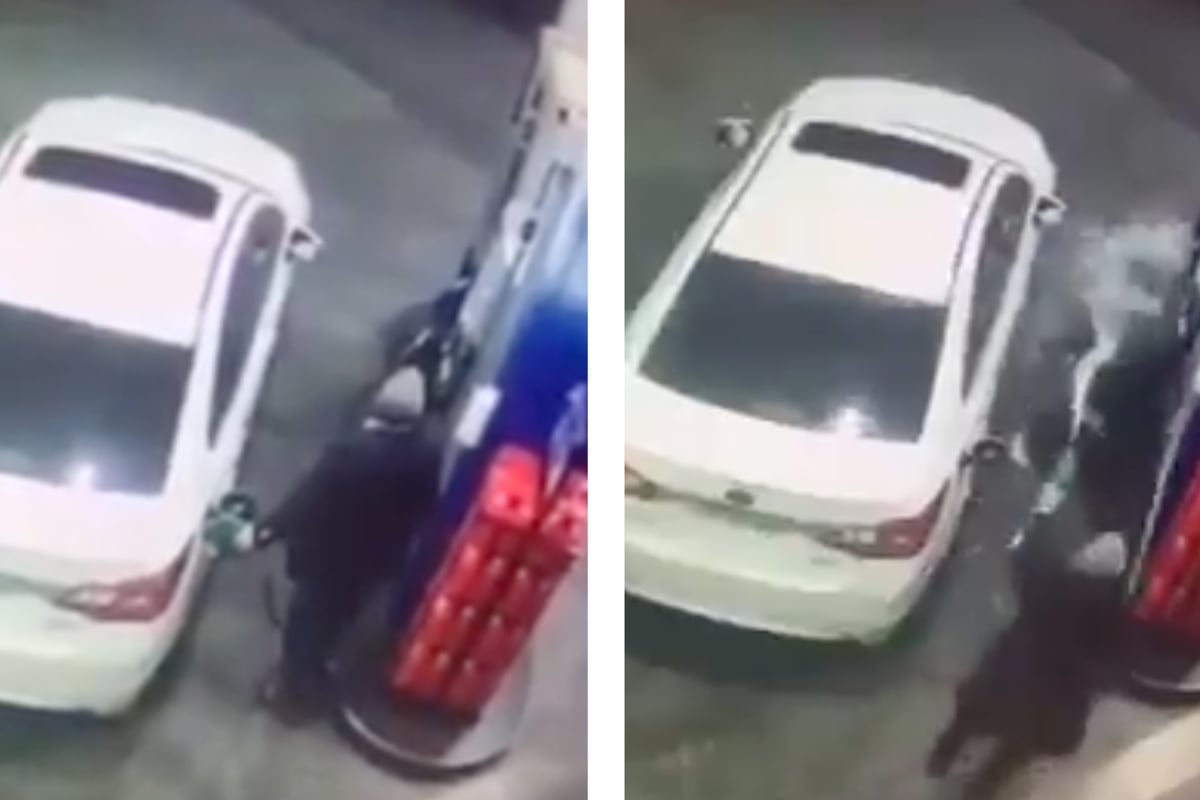 Man sprays gas on carjackers in spectacular viral video