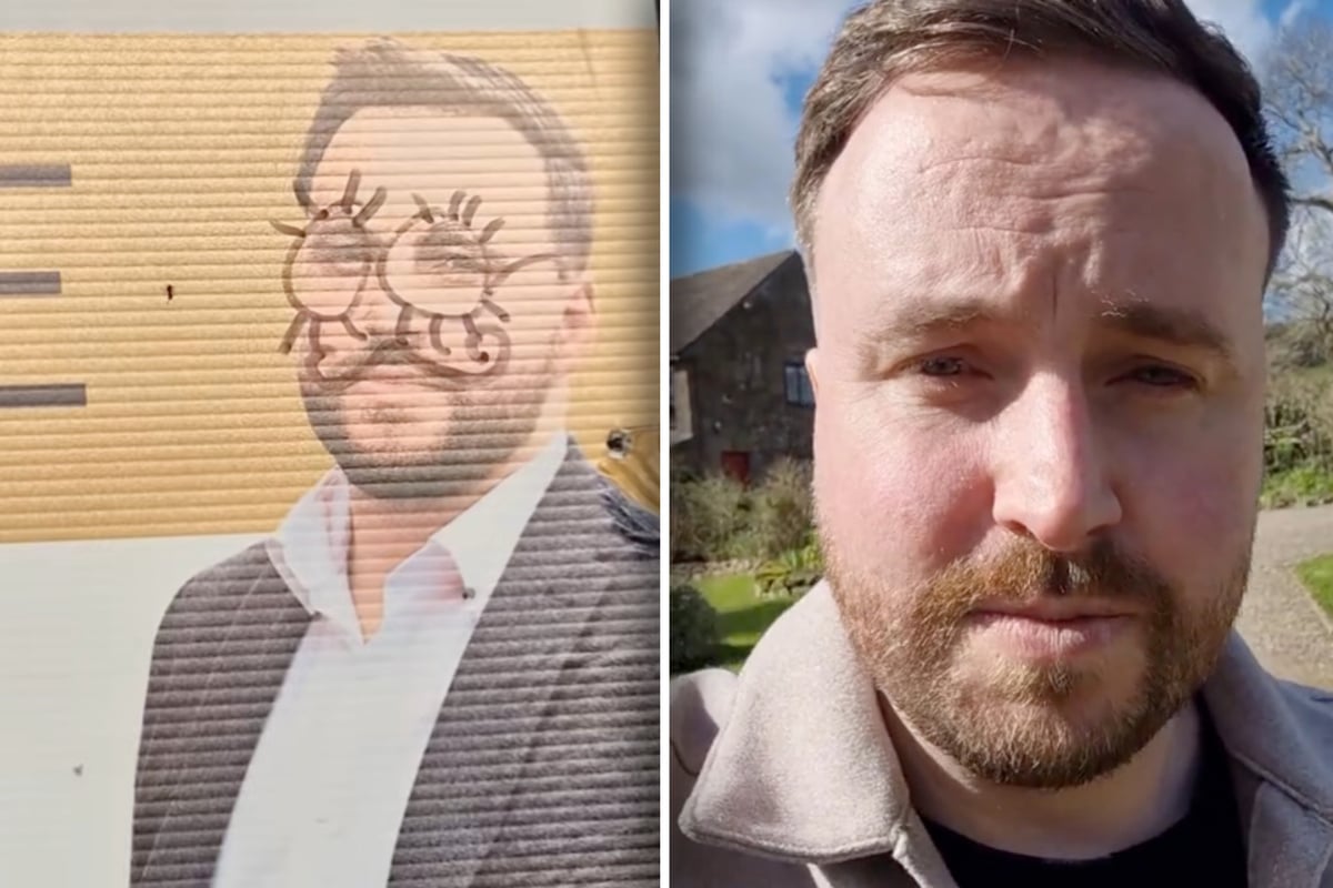 Makler sieht verschmiertes Plakat von sich: Was er dann tut, hat niemand erwartet