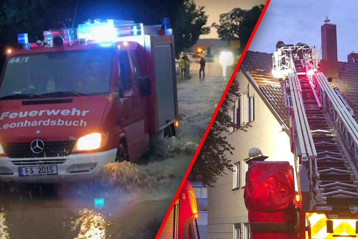 Unwetter in Oberbayern: Blitzeinschlag, volle Keller und überflutete Straßen