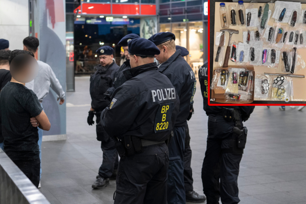 Waffenkontrolle An Berliner Bahnhöfen: Polizisten Finden Allerlei ...