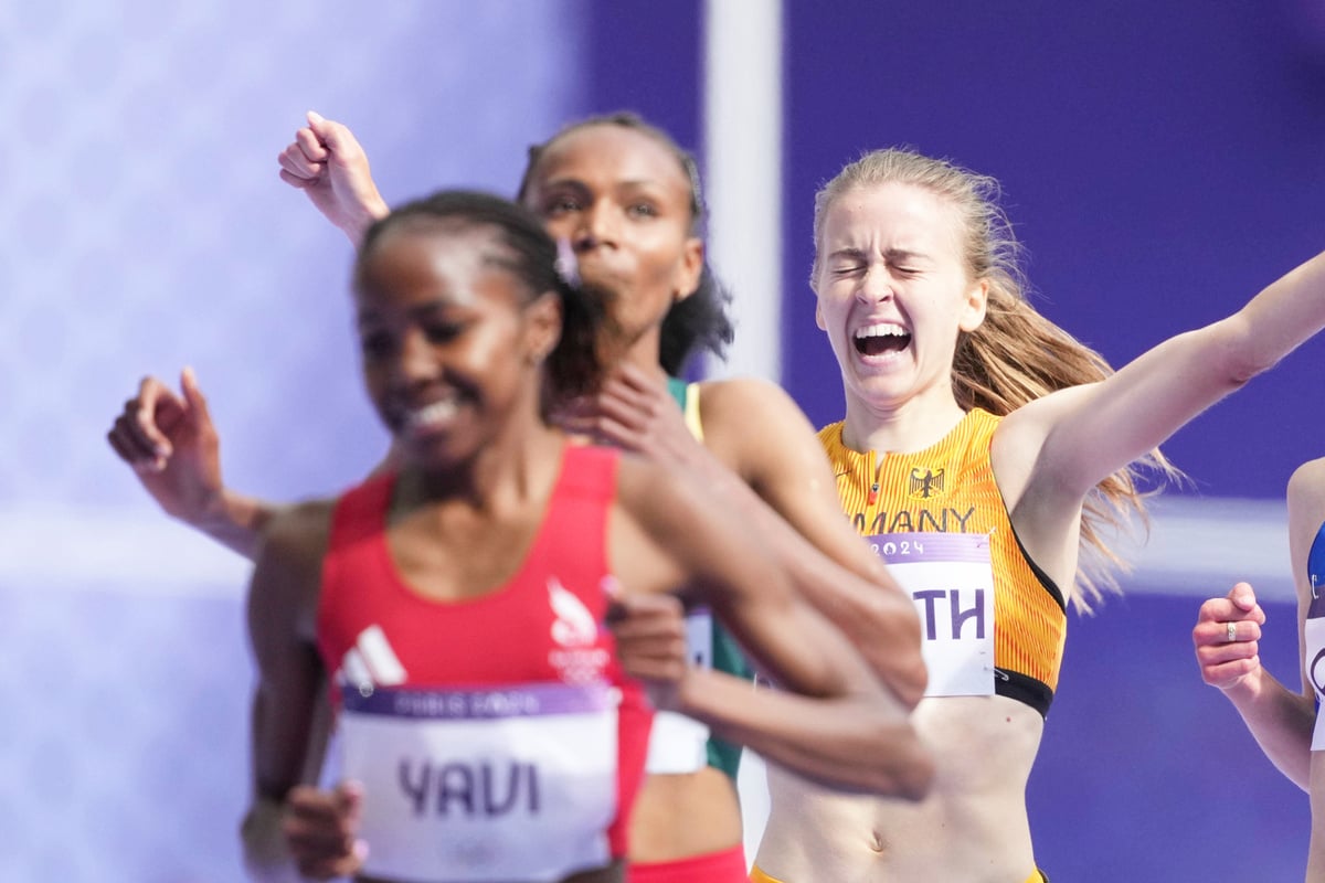 Deutsche Leichtathletin jubelt auf der Zielgeraden, dann passiert das Unglaubliche