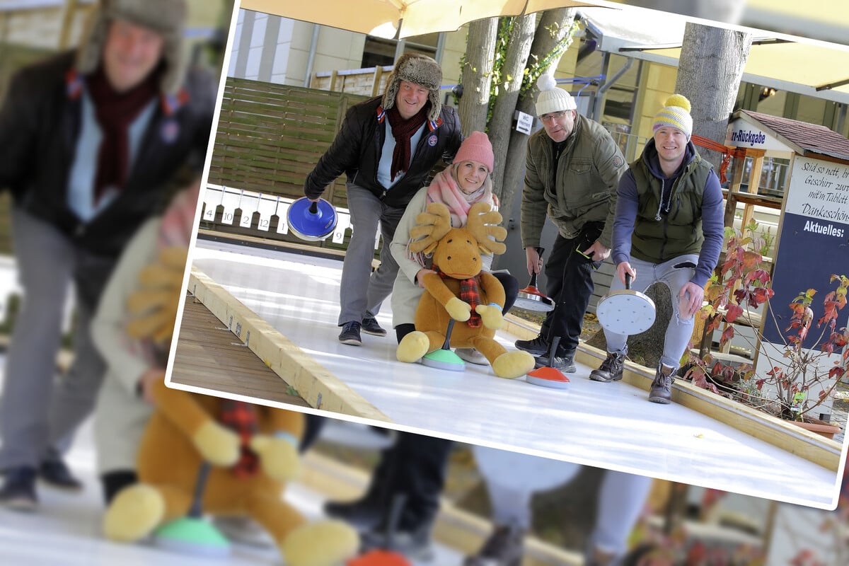 Neu am Blauen Wunder in Dresden Eisstockschießen ganz ohne Eis