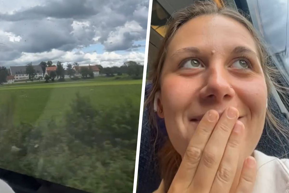 Frau checkt nach Schlaf im Zug, wo sie nun ist: Kurz darauf ist das Entsetzen groß
