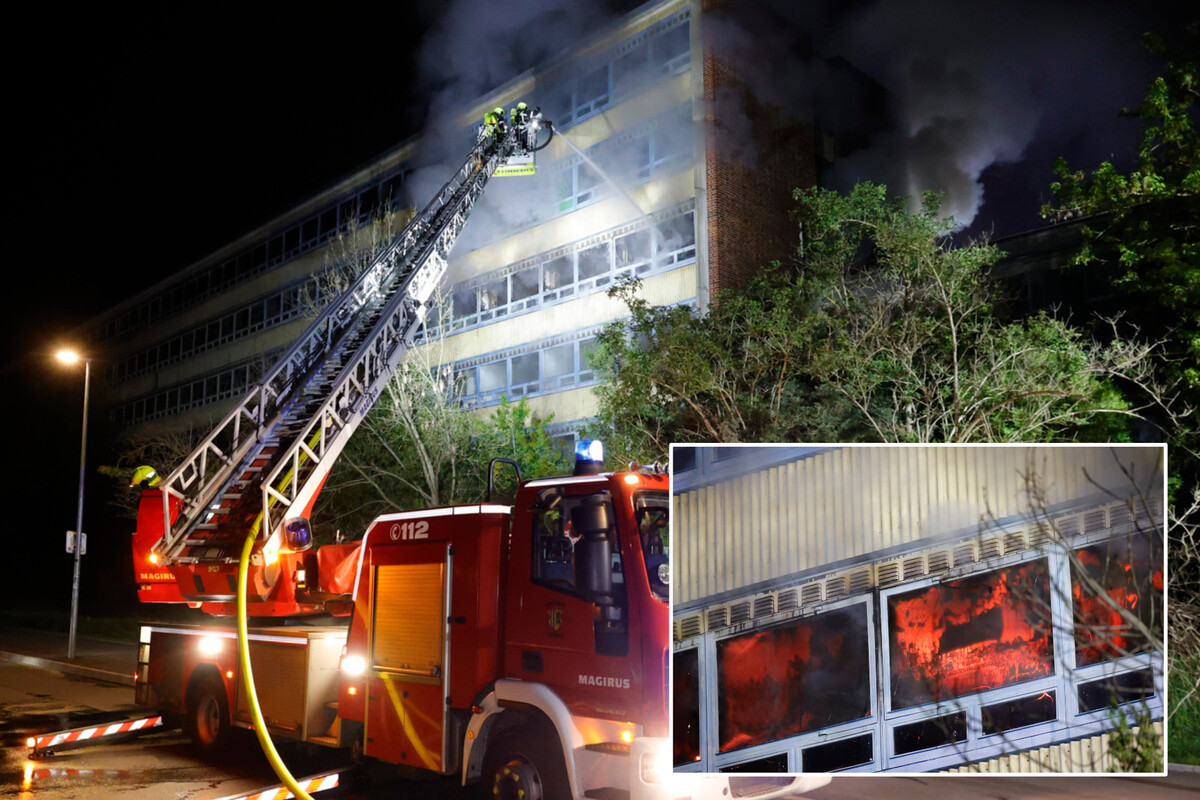Flammen schlagen aus Fenstern: Feuerwehreinsatz in Chemnitz