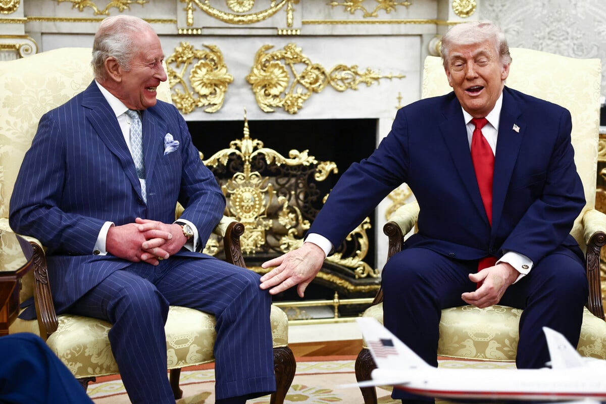 Trump brushes off tensions and hails British as "friends" on King Charles visit