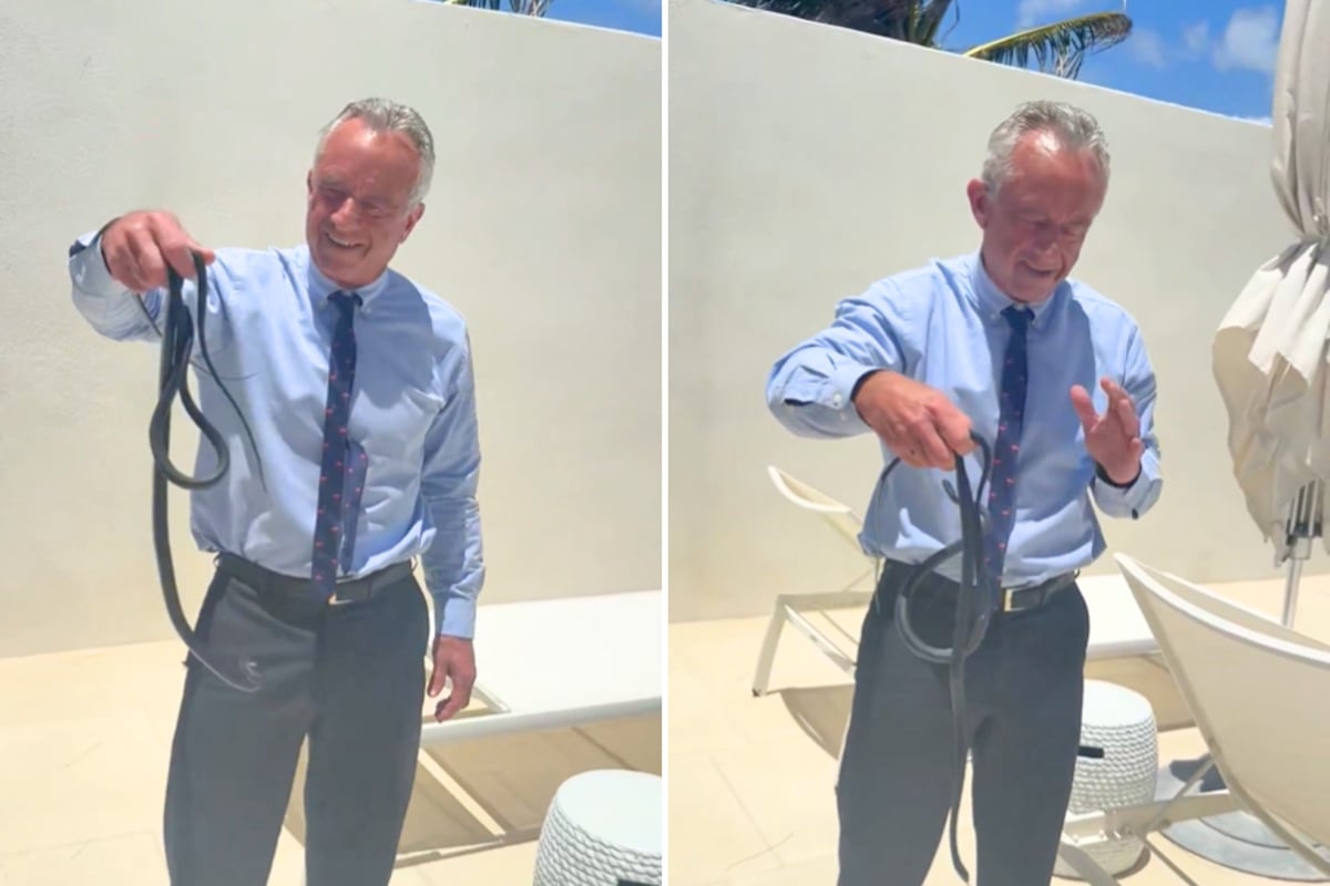 RFK Jr. freaks out wife Cheryl Hines while getting bit by snakes: "You're nuts!"