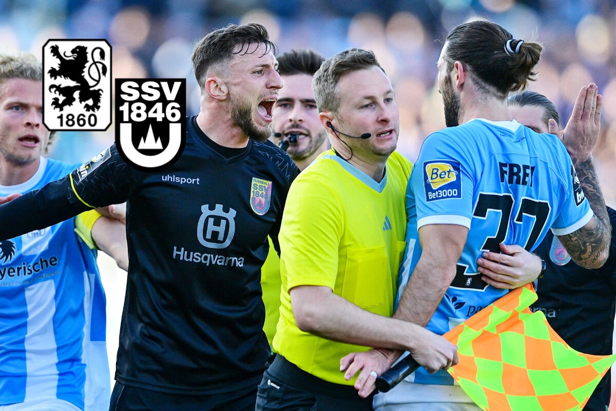 1860 München gegen SSV Ulm Bärendienst! Marlon Frey tritt zu, fliegt