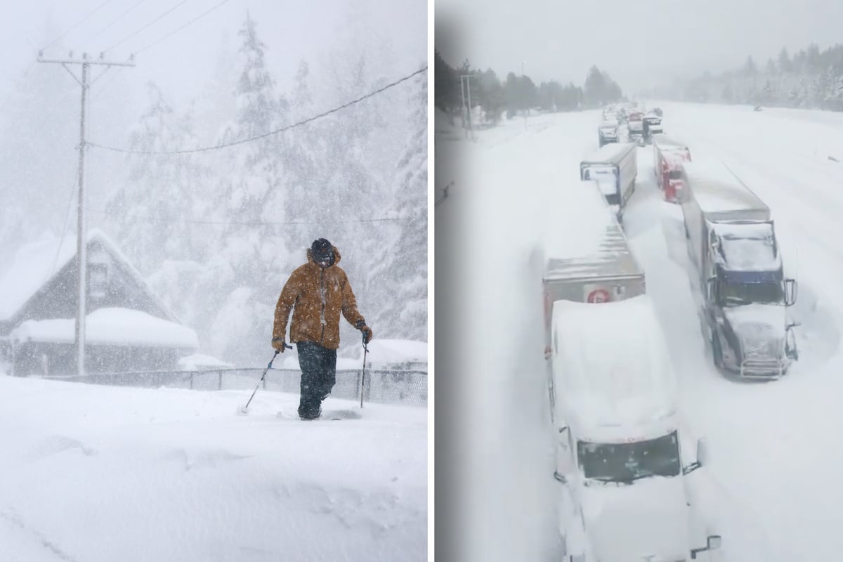 Drei Meter Neuschnee: Plötzlicher Wintereinbruch sucht Kalifornien heim
