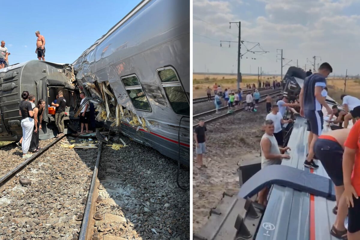 Schweres Zugunglück in Russland: Zug mit Urlaubern rast in Muldenkipper - 140 Personen verletzt