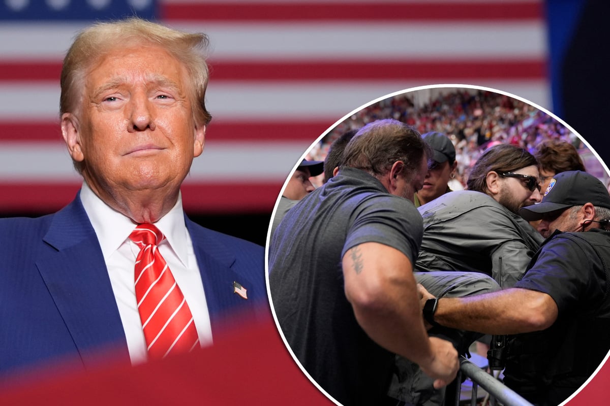 Scandal at Trump speech: Man overpowered by security!