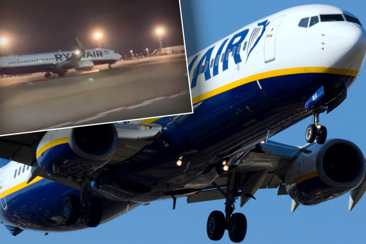 Sparks at the start: shock to the crew of the Ryanair machine