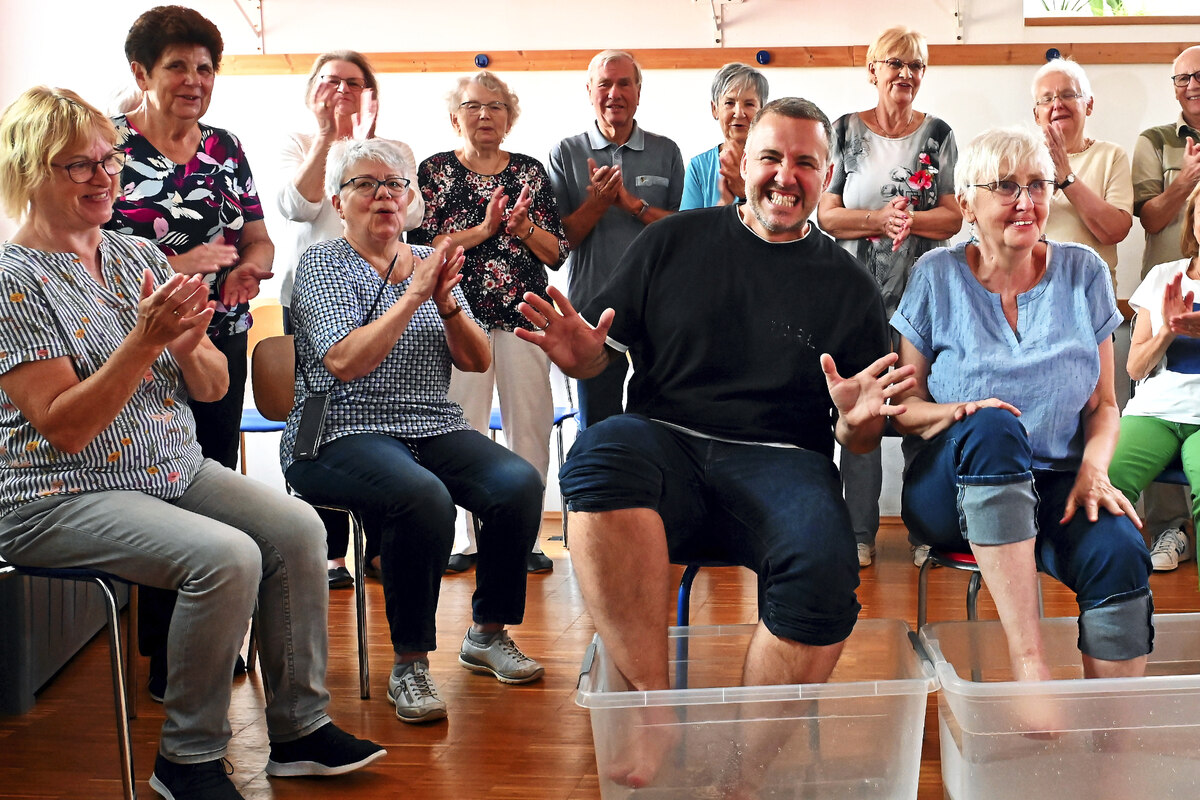 Radio-Muntermacher Silvio Zschage auf dem Gesundheits-Trip