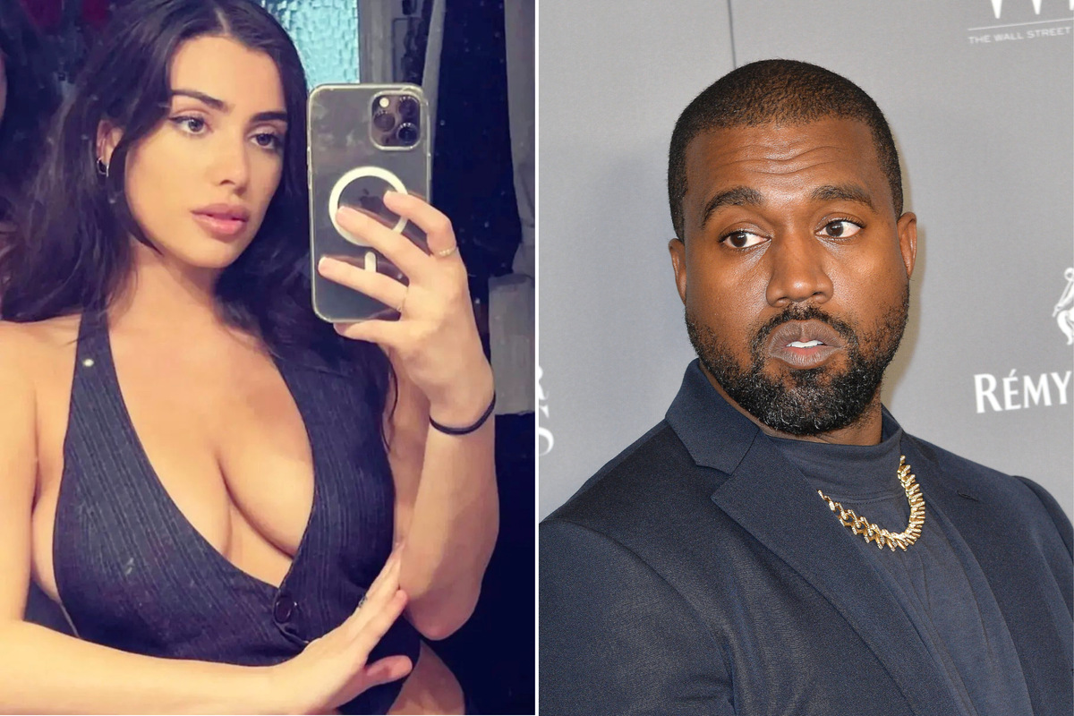 Kanye West Ditches Shoulder Pads As Bianca Censori Continues Face Wrap