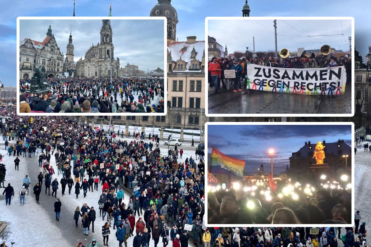 Demo-Tag In Dresden Im Ticker: Zehntausende Bei Kundgebung Gegen Rechts