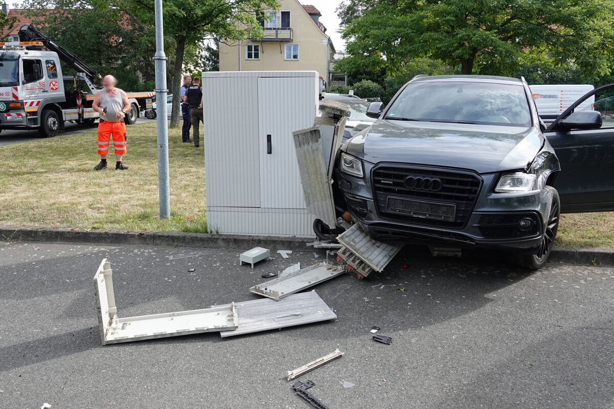 Hubschrauber bei Verfolgungsjagd in Dresden im Einsatz: Polizei nimmt Mann fest