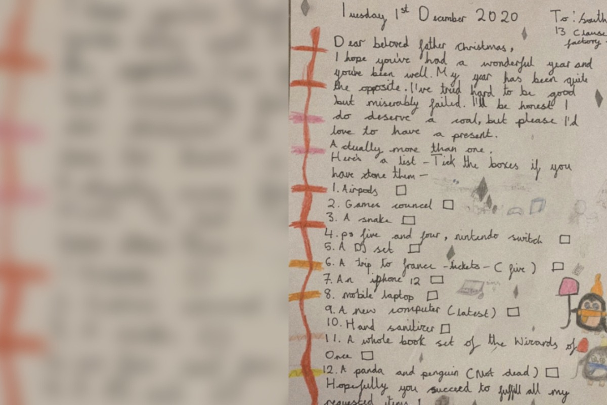 Little Girl Writes Incredible Christmas Wish List For Santa Clause 24