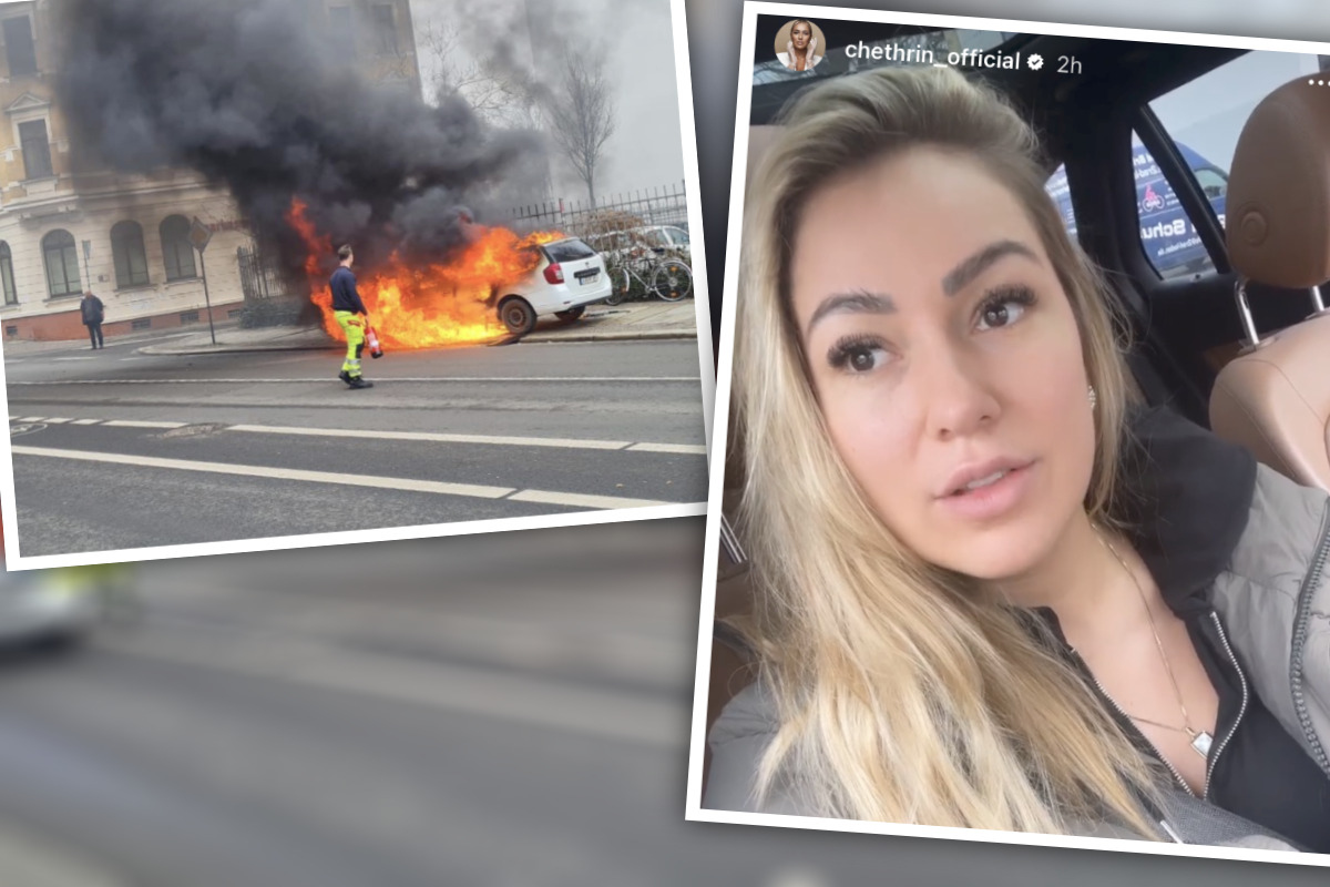 Chethrin Schulze erlebt Autobrand in Leipzig: \