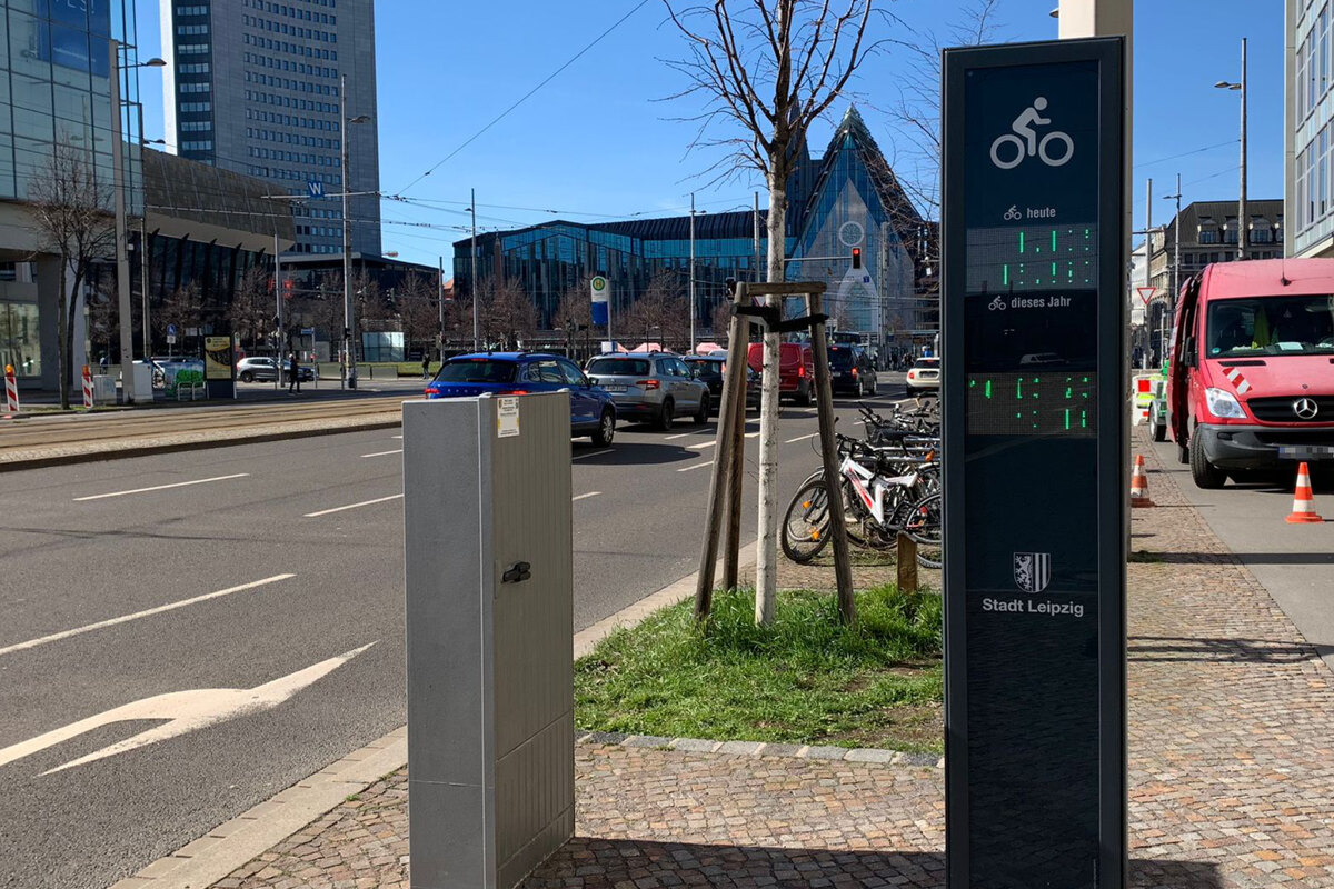 Neue Zähler-Displays in Leipzig: Wo sind die meisten Radler unterwegs?