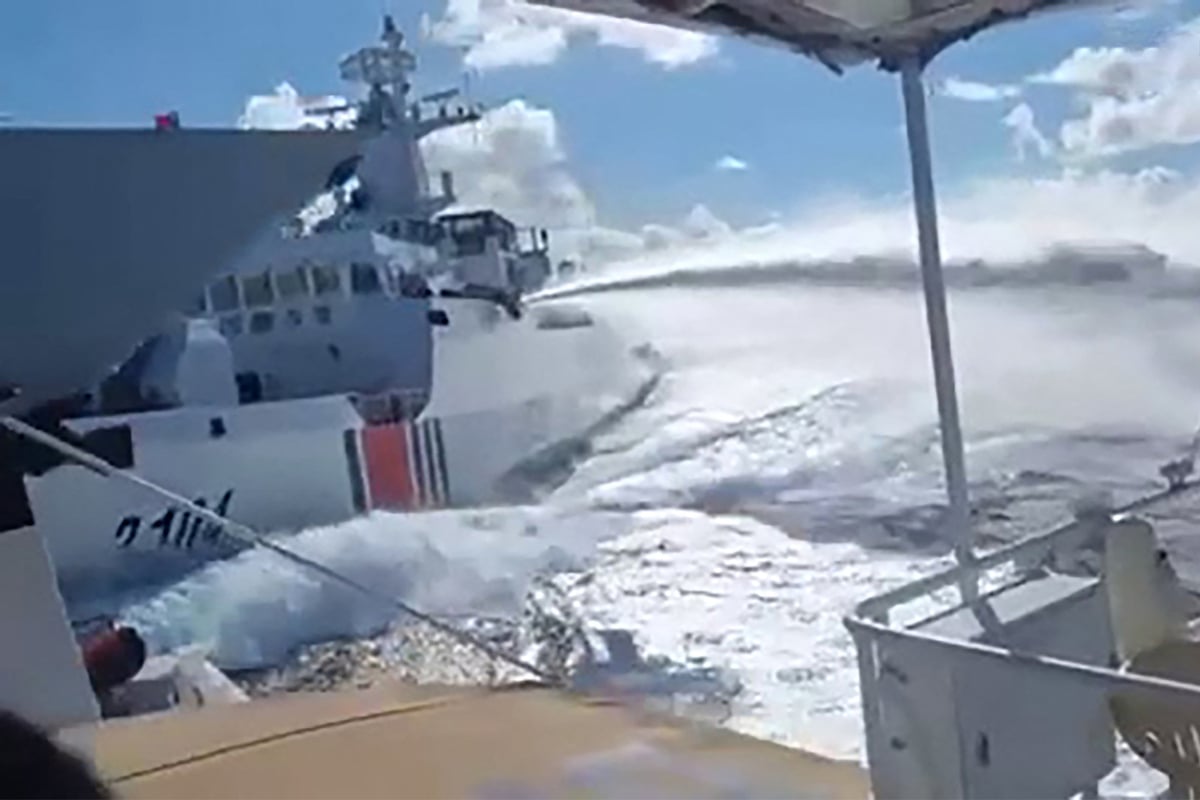 Chinese ship clashes with Filipino government vessel in latest shock confrontation