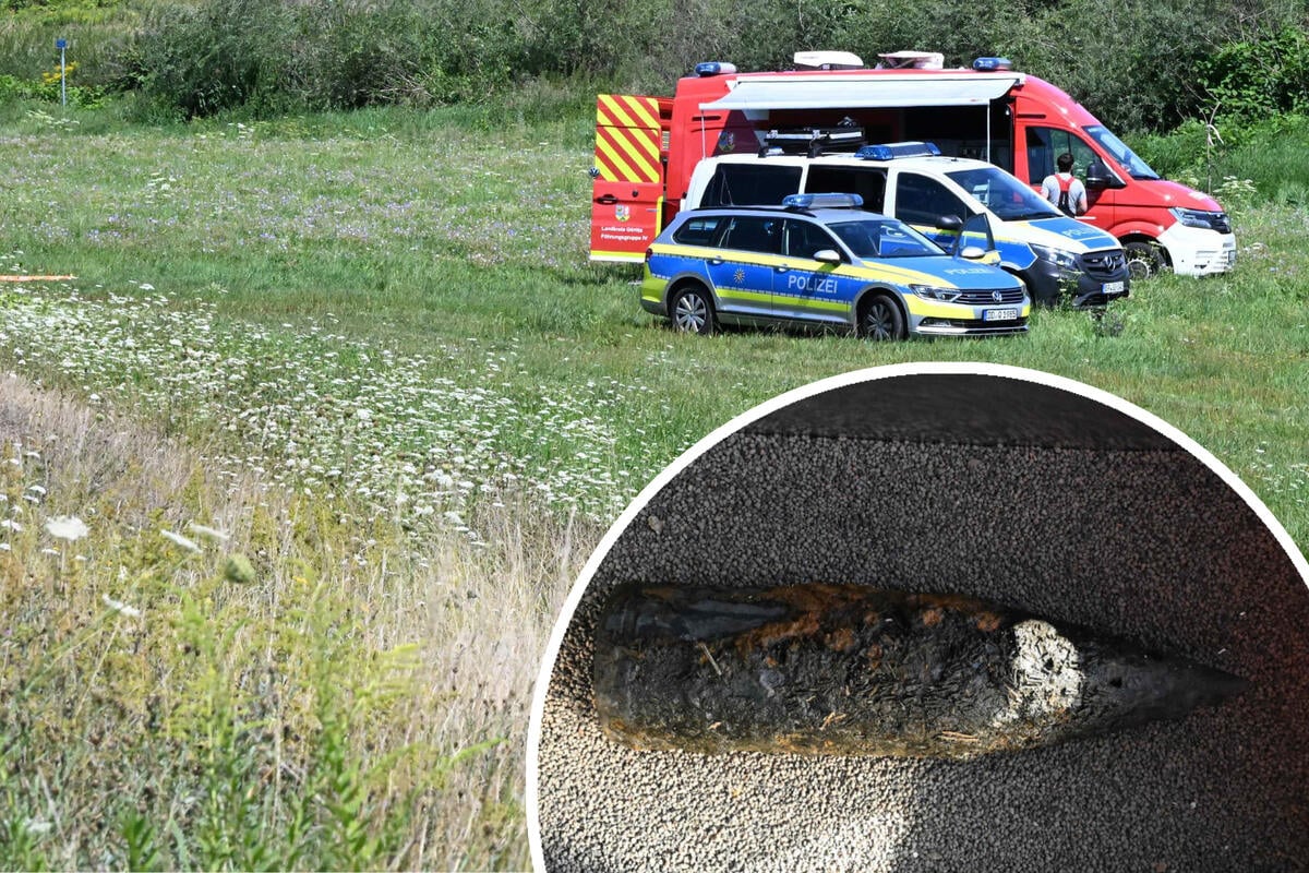 Sprengstoff-Alarm! Angler entdeckt 42-Kilo-Granate in Sachsen