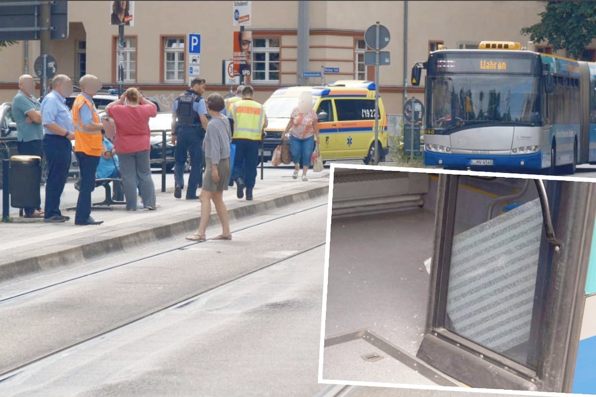 Gefahrenbremsung wegen Radfahrer: Mehrere Insassen von Linienbus im Krankenhaus